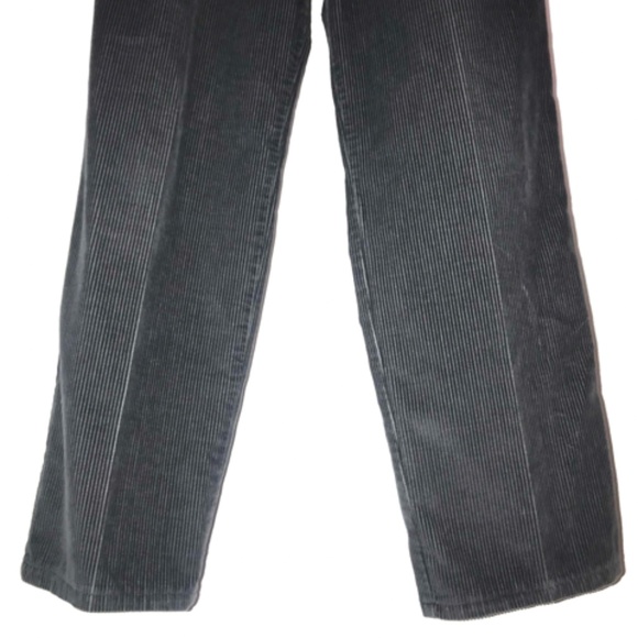 Cream Men's Charcoal Gray Corduroy Loose Fit Straight Leg Trousers - Size 30 - Picture 3 of 5